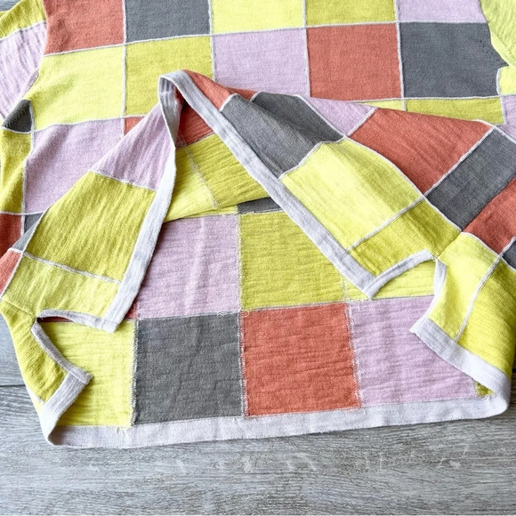 Mansted Ice-tea Lemon Checked Short  Sleeve Top - Picture 7 of 13